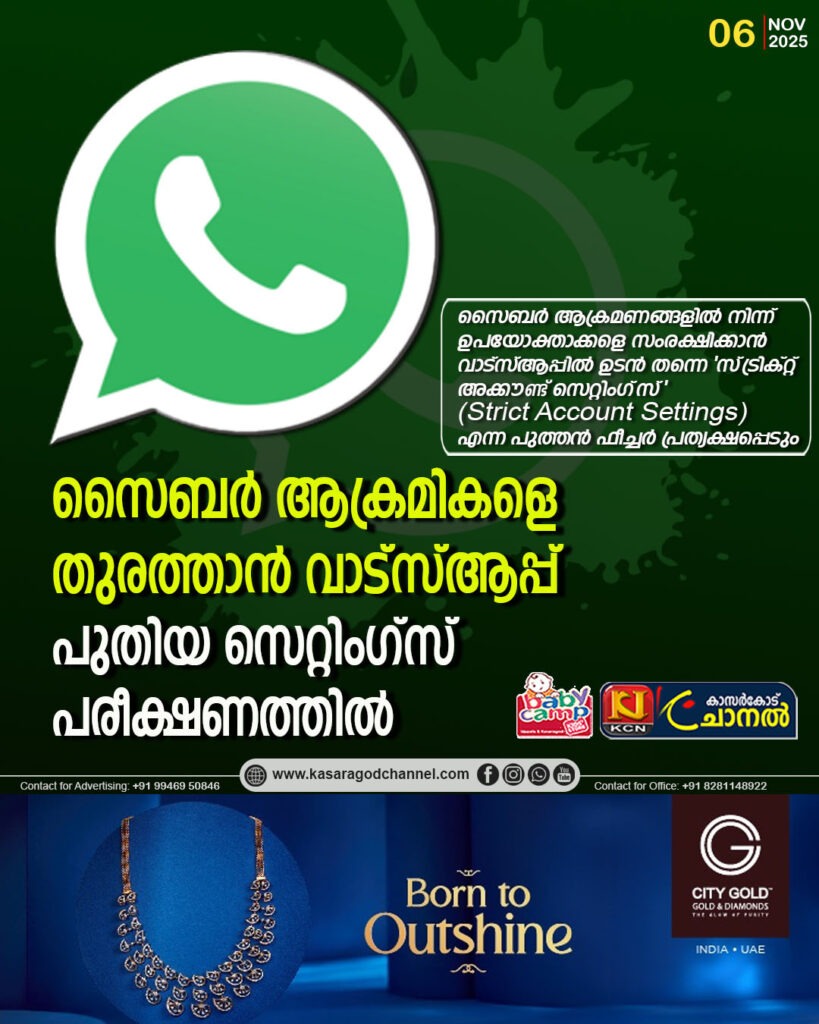സൈബര്‍ ആക്രമികളെ തുരത്താന്‍ വാട്‌സ്ആപ്പ്; പുതിയ സെറ്റിംഗ്‌സ് പരീക്ഷണത്തില്‍